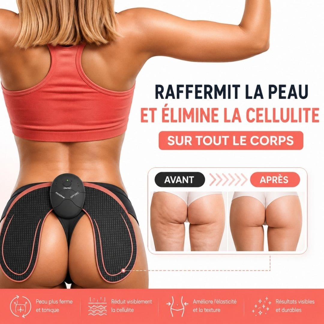 Électro stimulateur fessiers – Fesses galbées sans sport et moins de cellulite